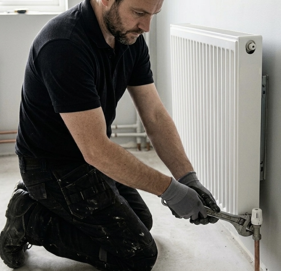 Radiator installation in Huntingdon